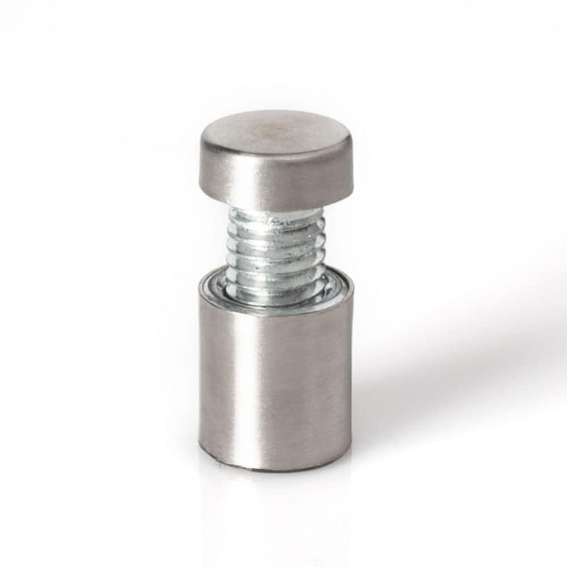 OUTWATER Stainless Steel Standoff 1/2 Inch Diameter x 1/2 Inch Barrel Length Brushed Finish for PVC, Glass and Acrylic Sign Stand Off Wall Anchors and Screws 20 Piece Store/Restaurant Pack - Image 4